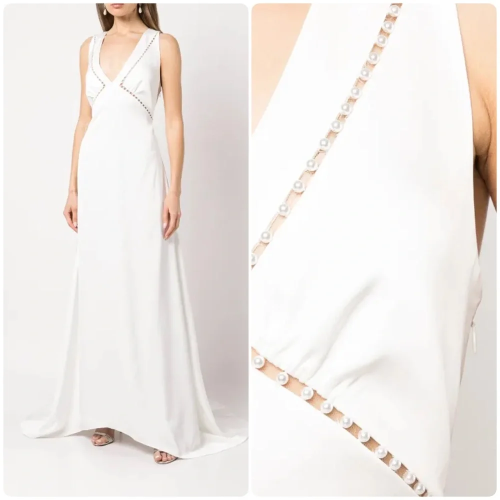 Sachin & Babi size 14 Astor pearl-embellished gown - Picture 5 of 14